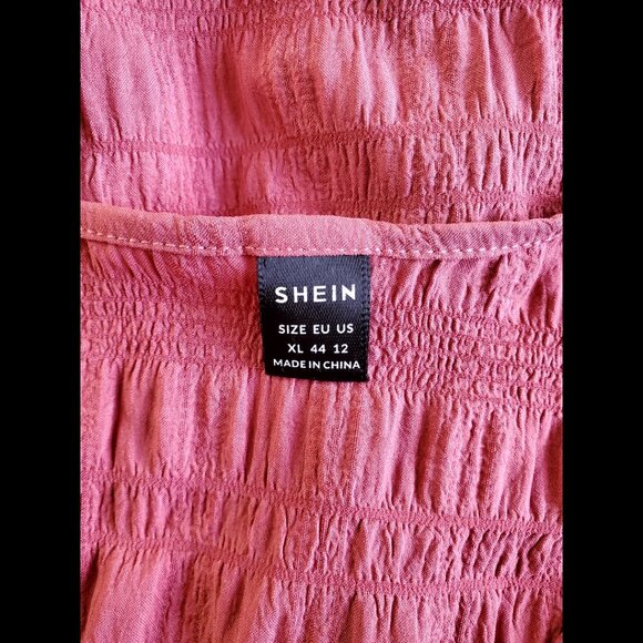 NWT Women's Solid Ruffle Hem A-Line Dress Size 12 (XL) - Picture 7 of 8